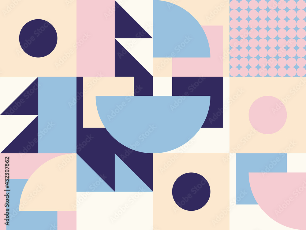 Poster geometric abstract vector elements design