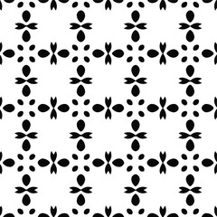  Geometric vector pattern with Black and white colors. Seamless abstract ornament for wallpapers and backgrounds.