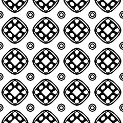  Geometric vector pattern with Black and white colors. Seamless abstract ornament for wallpapers and backgrounds.