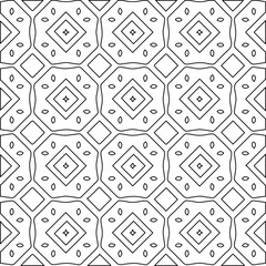 Geometric vector pattern with Black and white colors. Seamless abstract ornament for wallpapers and backgrounds.