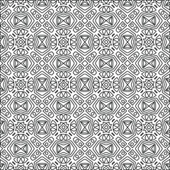  Geometric vector pattern with Black and white colors. Seamless abstract ornament for wallpapers and backgrounds.