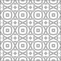  Geometric vector pattern with Black and white colors. Seamless abstract ornament for wallpapers and backgrounds.