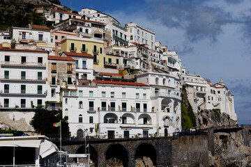 PAESAGGIO URBANO,AMALFI,SUD ITALIA,4 MAGGIO 2021.