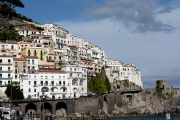 PAESAGGIO URBANO,AMALFI,SUD ITALIA,4 MAGGIO 2021.