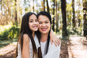 Portrait of a mother and daughter enjoying the great outdoors.