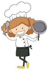Female chef cartoon character cartoon character