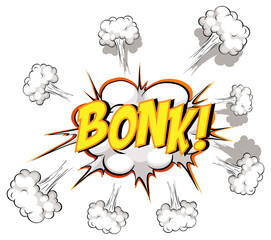 Comic speech bubble with bonk text