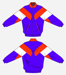 retro vintage windbreaker hoodie jacket template © Ronillo