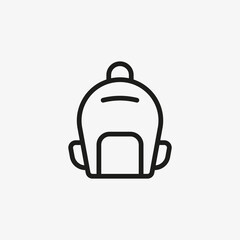 Obraz premium Backpack icon. School bag, travel or adventure backpack symbol.
