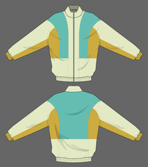 retro vintage windbreaker hoodie jacket template © Ronillo