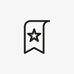 Favorite bookmark line icon. Simple bookmark icon for website, mobile UI design.