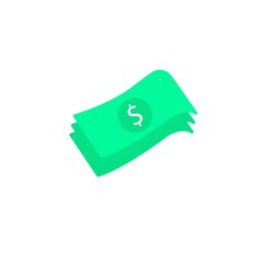Color Stacks paper money cash line icon isolated. Money banknotes stacks. Banknote Illustration business concept. Trendy flat style for app, graphic, infographic, web, site, ui, ux. Vector EPS 10.