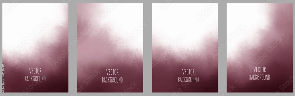 Wall mural set of vector watercolour universal backgrounds with copy space for text
