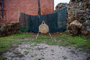 target of long archery from straw