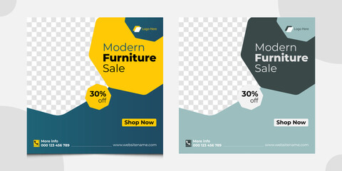 Social Media Furniture Ads banner Design Template