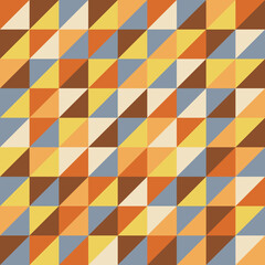 Abstract seamless pattern of colored geometrical, Modern stylish of repeating geometric mosaic, Simple graphic design for background