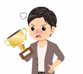 カーディガンを着た若い男性