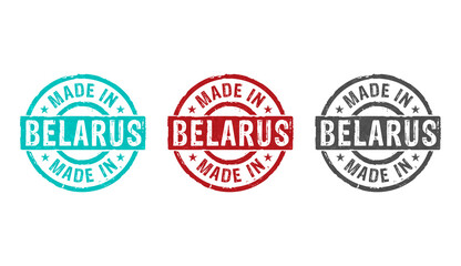 Obraz premium Made in Belarus stamp and stamping