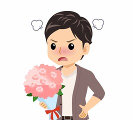 カーディガンを着た若い男性