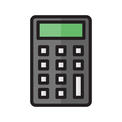 Calculator vector color icon isolated on white background. Calculator icon color for infographic, website or app.