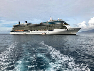 Dream holiday vacation on luxury Celebrity cruiseship or cruise ship liner to Hawaiian Islands with...