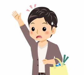 カーディガンを着た若い男性