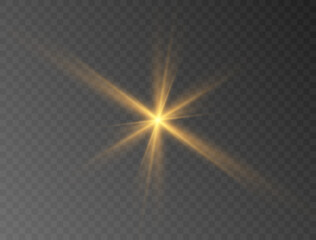 A bright yellow star explodes on a transparent background.