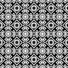 Geometric vector pattern with Black and white colors. Seamless abstract ornament for wallpapers and backgrounds.