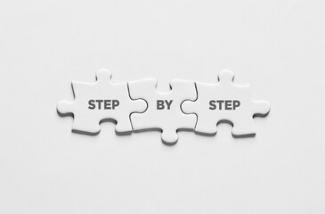 Step by step achievement, progress or patience in business, career, education or learning.