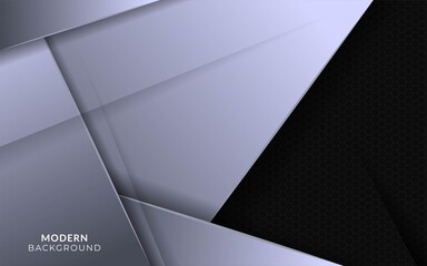 abstract silver background banner design in hexagon texture