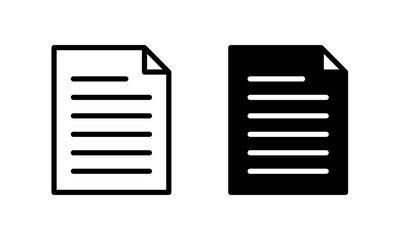 Document line icon Vector, document symbol