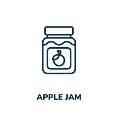 apple jam icon vector. breakfast apple jam icon vector symbol illustration. Modern simple vector icon for your design. Apple jam container icon vector. Grocery jelly icon