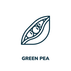 green pea icon vector sign symbol. Simple element illustration. green pea icon concept symbol design. Can be used for web and mobile.