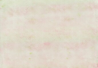 Watercolor painting in pink and green which had painted with a microfiber paint roller