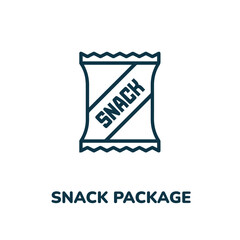 snack package icon vector sign symbol. Simple element illustration. snack package icon concept symbol design. Can be used for web and mobile.