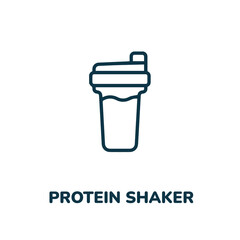 protein shaker icon vector sign symbol. Simple element illustration. protein shaker icon concept symbol design. Can be used for web and mobile.