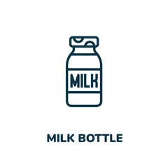 milk bottle icon vector sign symbol. Simple element illustration. milk bottle icon concept symbol design. Can be used for web and mobile.