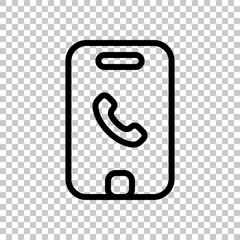 Mobile phone, cellphone, simple icon
