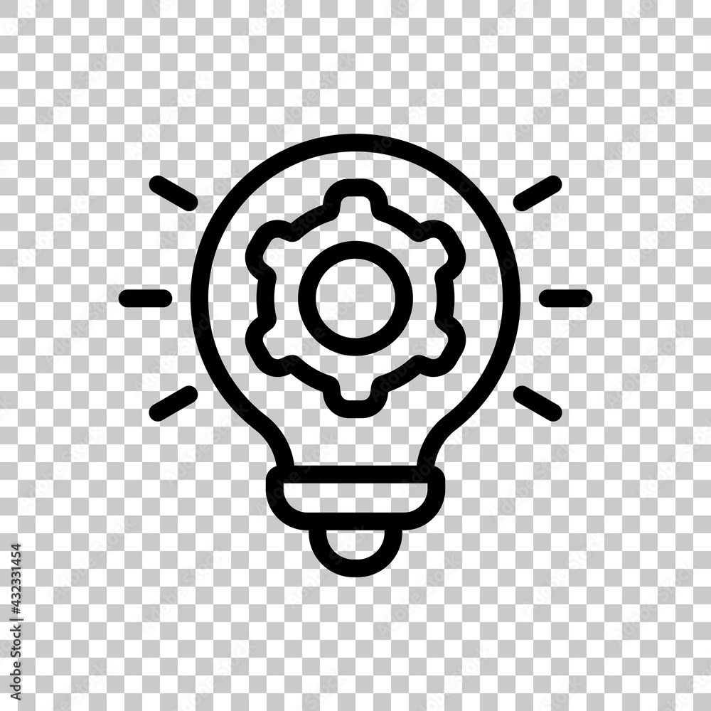 Poster process of implementation, business icon. black editable linear symbol on transparent background