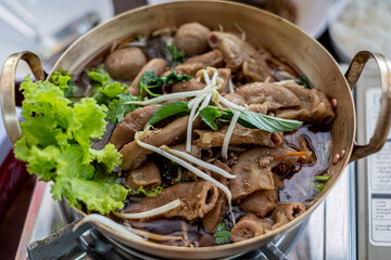 Beef noodles are a very popular dish in northern Thailand.
