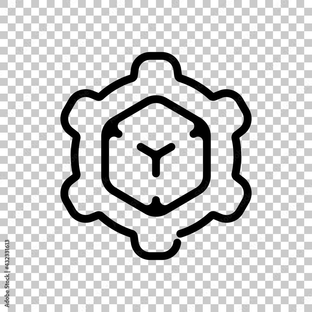 Poster opened box, product development, carton package, simple icon. black editable linear symbol on transp