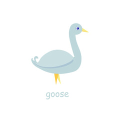Goose farm bird art design elements stock vector illustration