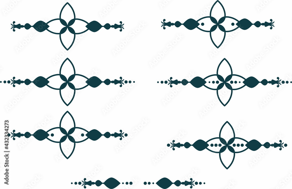 Poster decorative element divider separator, border line