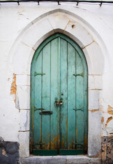 Old Wood Door Decoration Background 