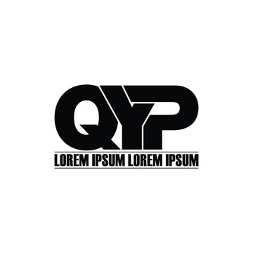 QYP letter monogram logo design vector