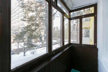 Fototapeta premium view from the balcony of the apartment building