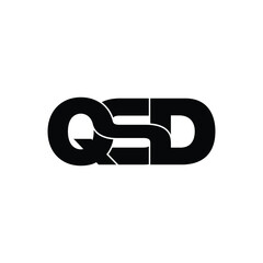 QSD letter monogram logo design vector
