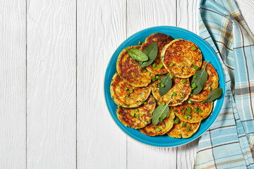 vegan chickpea spinach pancakes on a plate