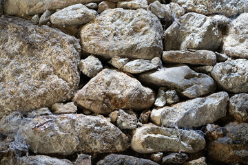 Gray stone wall background, textures and graphic resources. Dry-stone, old, wallpaper.