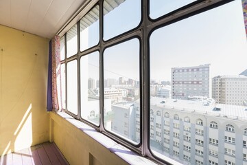 Fototapeta premium view from the balcony of the apartment building